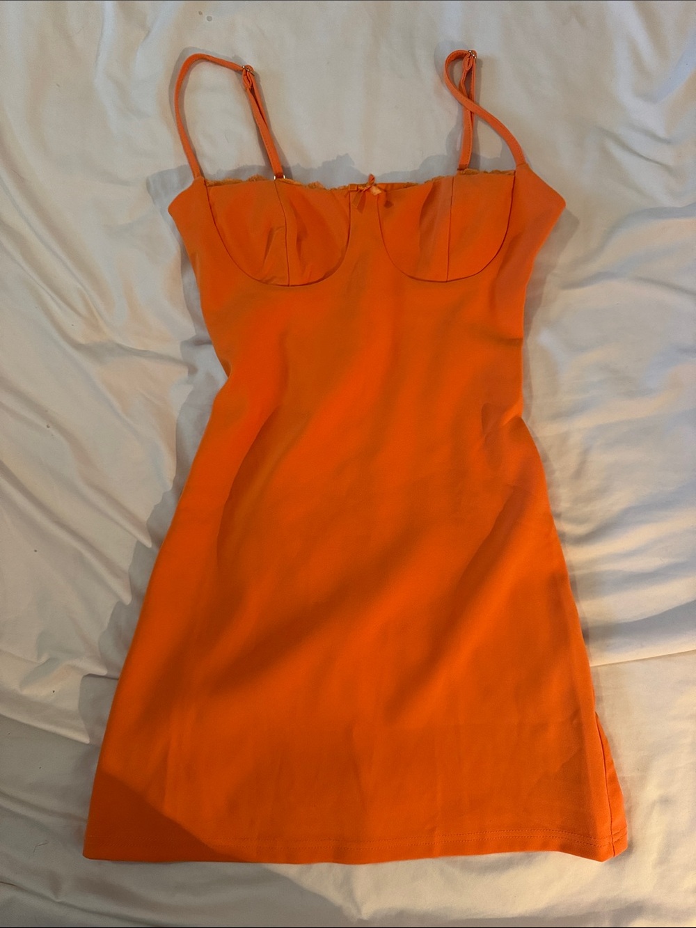 Princess Polly Bright Orange Mini Bodycon Dress